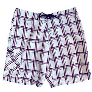 RS Surf Swim Trunks White/Red/Grey/Black Men’s Size 34